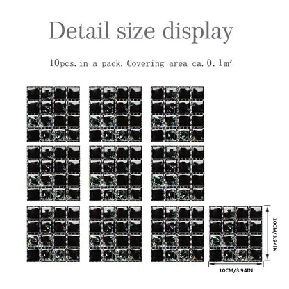 10pc 3D Crystal Tile Stickers – Waterproof Self-Adhesive Wall Decor