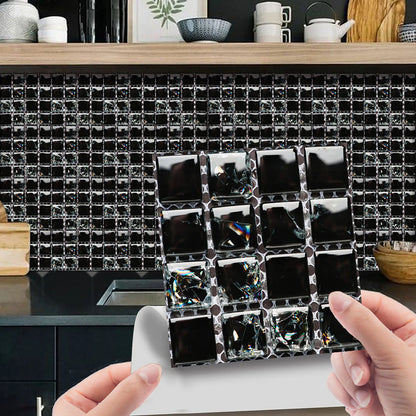 10pc 3D Crystal Tile Stickers – Waterproof Self-Adhesive Wall Decor
