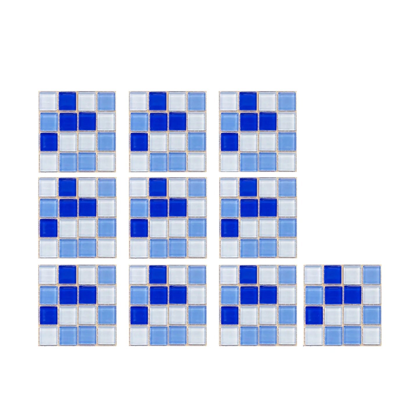 10pc 3D Crystal Tile Stickers – Waterproof Self-Adhesive Wall Decor