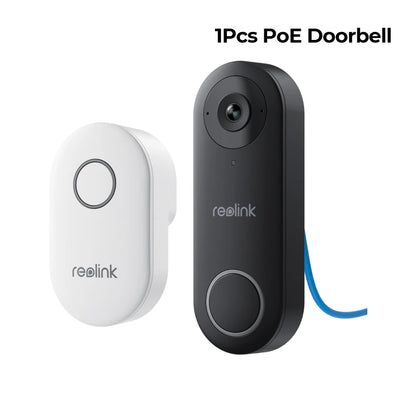 Reolink 2K+ WiFi Video Doorbell – Smart Wired PoE with Chime & Alexa Support