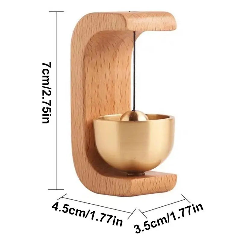 Wooden Magnetic Doorbell Chime – Wireless Landscape Wind Bell for Home & Restaurant