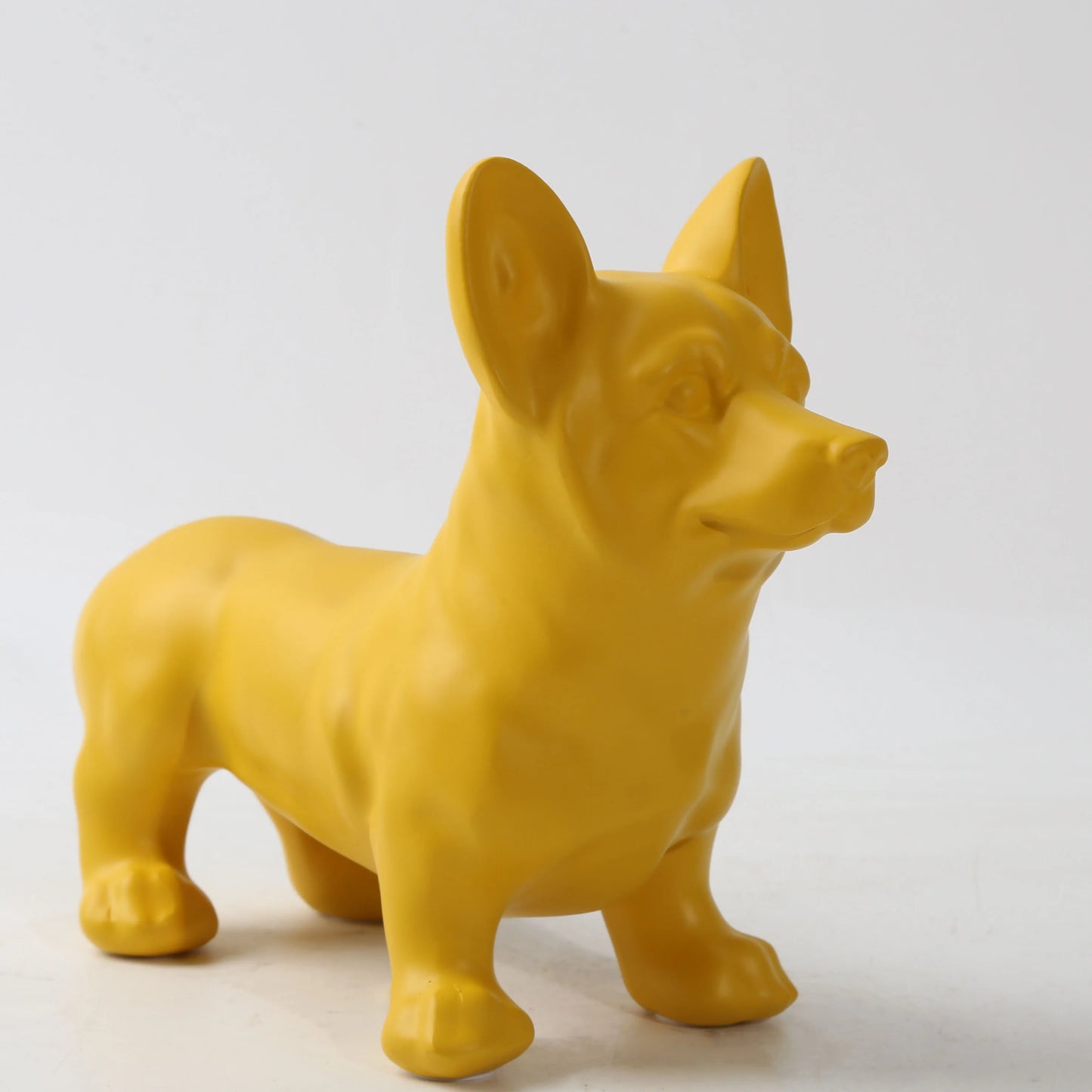 Nordic Graffiti Corgi Resin Statue – Creative Home & Office Decor