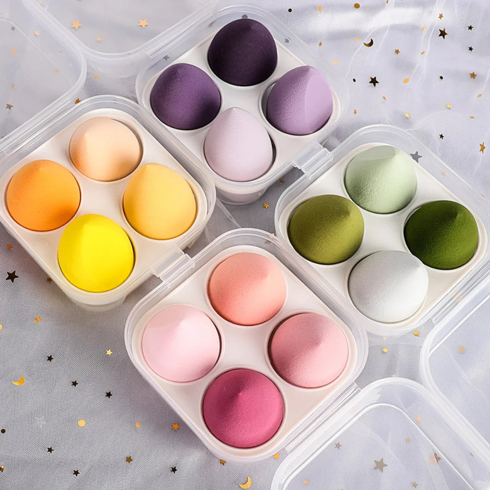 3/4pcs Soft Makeup Sponge Blender – Cosmetic Puff & Foundation Tool