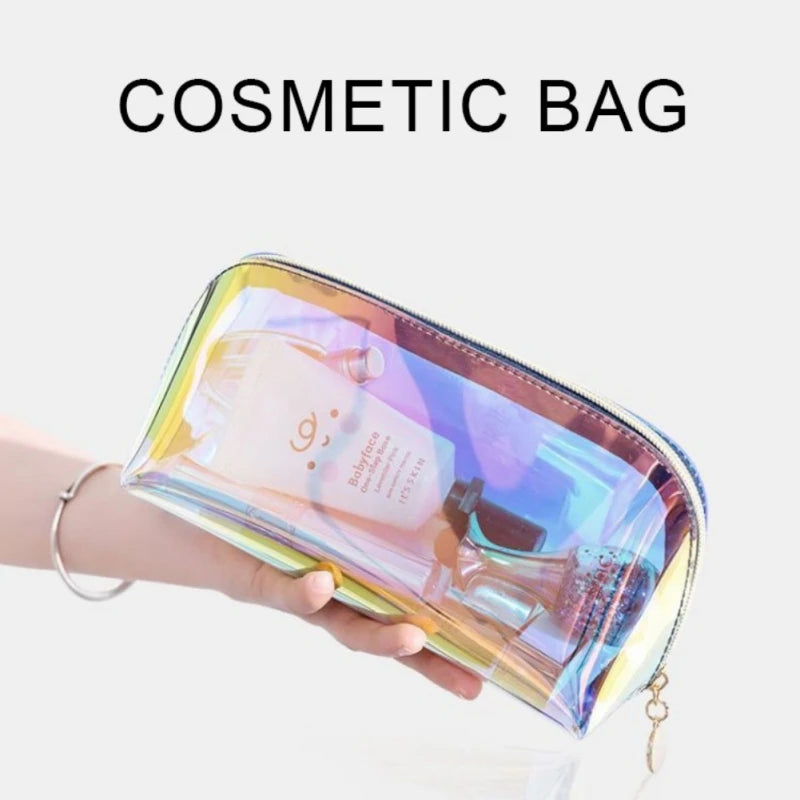 Large Capacity TPU Cosmetic Bag – Waterproof Transparent Travel Wash Bag