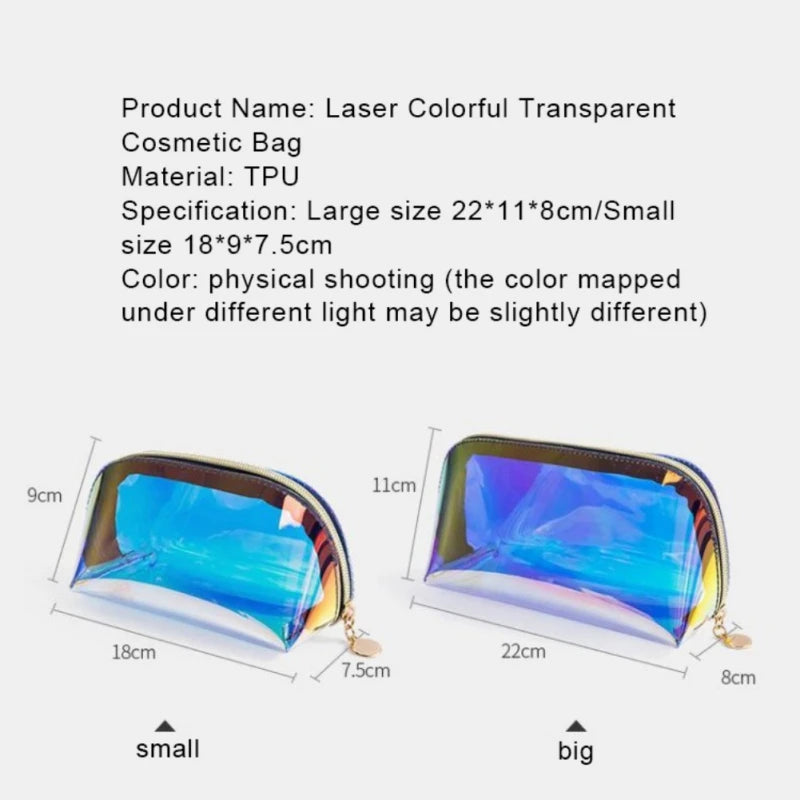 Large Capacity TPU Cosmetic Bag – Waterproof Transparent Travel Wash Bag
