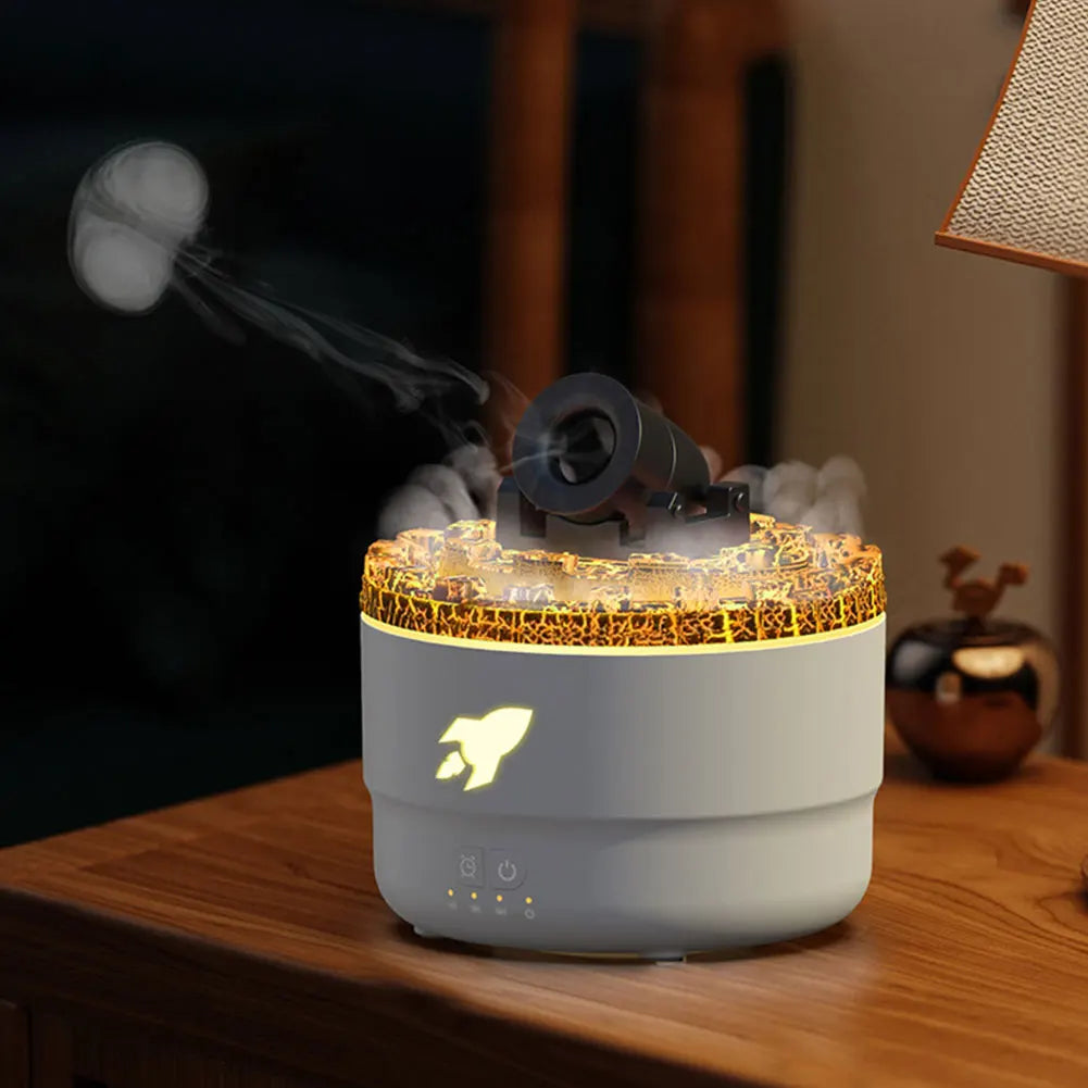 Volcanic Light Humidifier & Essential Oil Diffuser with Timer & Night Light