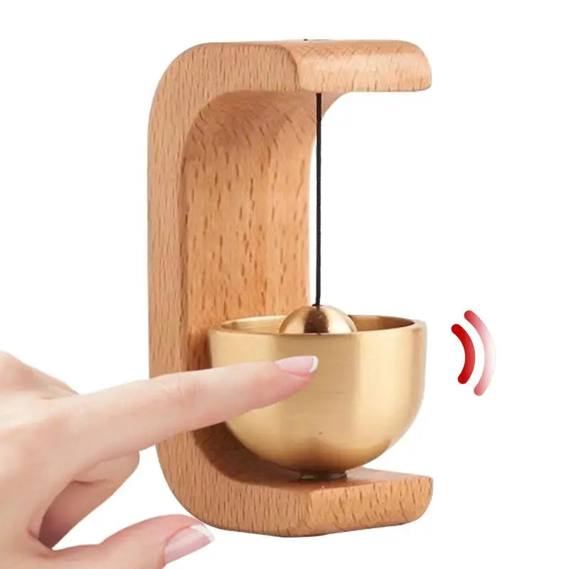 Wooden Magnetic Doorbell Chime – Wireless Landscape Wind Bell for Home & Restaurant