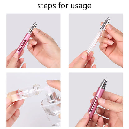 10ml Refillable Perfume Atomizer – Portable Aluminum Glass Sprayer